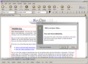 Nvu tip of the day