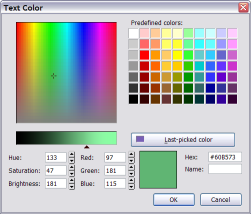 the new colorpicker