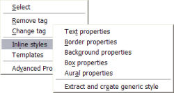Context click in the structure toolbar